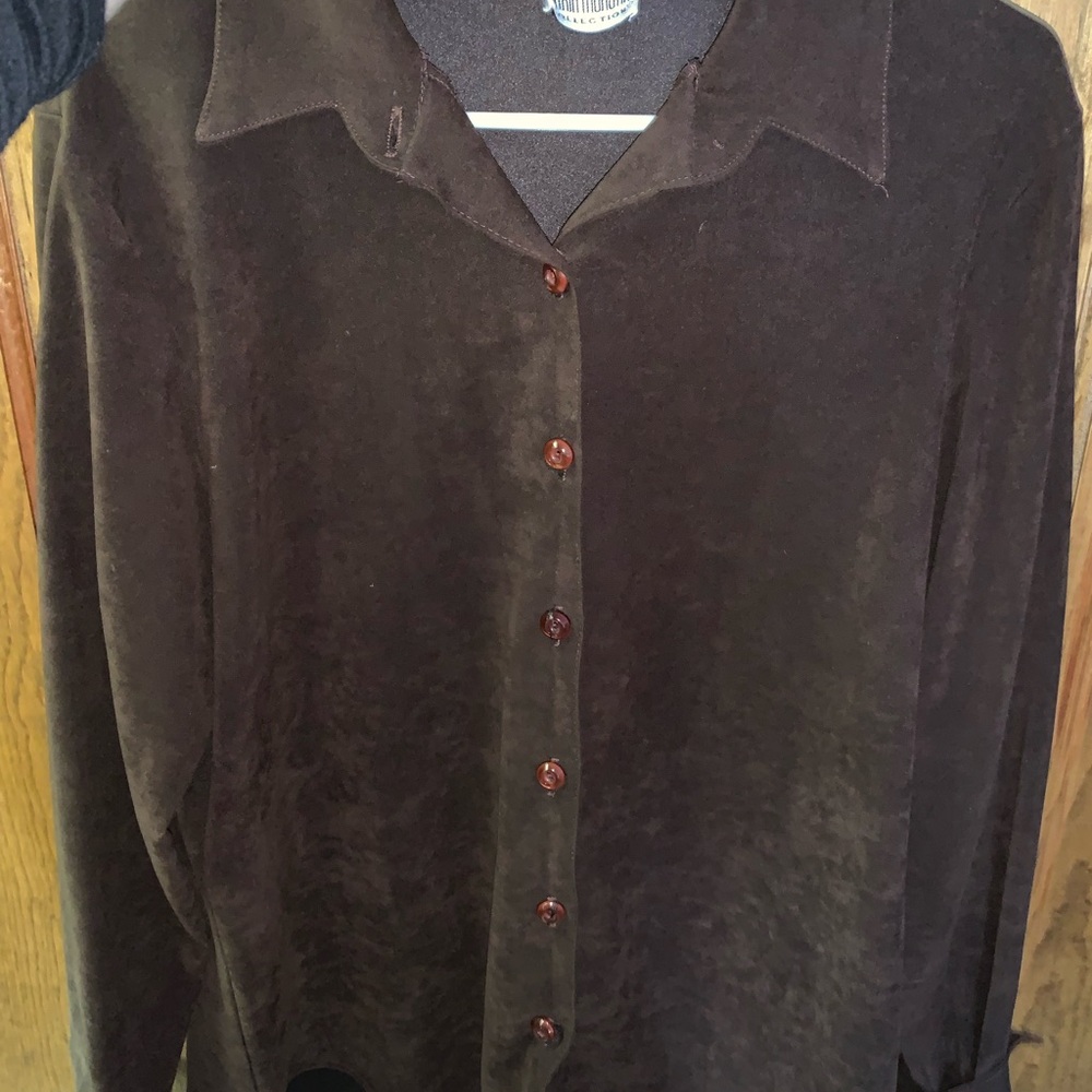 Brown Button-Up Shirt